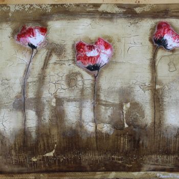 Картина под названием "Coffee and Poppies" - Donatella Marraoni, Подлинное произведение искусства, Другой