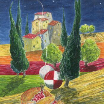 Pintura intitulada ""Il sogno che diven…" por Donato Larotonda, Obras de arte originais, Acrílico Montado em Cartão