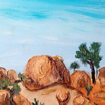 Painting titled ""Joshua Tree Nation…" by Don David Young (dondavid), Original Artwork, Oil Mounted on Other rigid panel