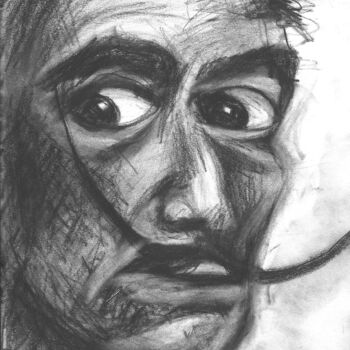 Рисунок под названием ""Dali"" - Don David Young (dondavid), Подлинное произведение искусства, Цветные карандаши
