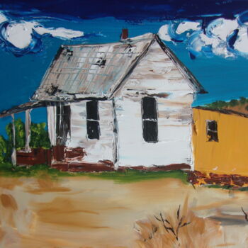 Schilderij getiteld ""Ghost Town Shanty"" door Don David Young (dondavid), Origineel Kunstwerk, Olie