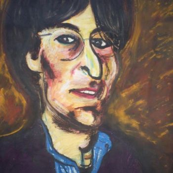 Rysunek zatytułowany „"John Lennon"” autorstwa Don David Young (dondavid), Oryginalna praca, Olej