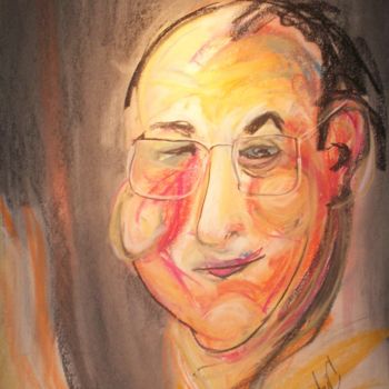 Dessin intitulée ""Dalai Lama"" par Don David Young (dondavid), Œuvre d'art originale, Pastel