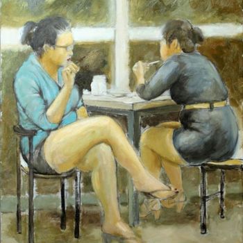 Painting titled "№005" by Dong Kui, Original Artwork, Oil