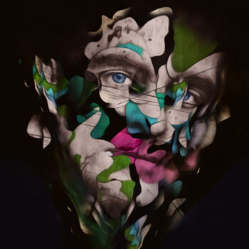 Arts numériques intitulée "Joaquin Phoenix" par Doniazade, Œuvre d'art originale, Peinture numérique