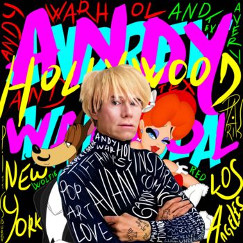 Цифровое искусство под названием "Andy Warhol and Tex…" - Doniazade, Подлинное произведение искусства, Цифровой коллаж