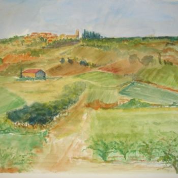 Painting titled "Villeveyrac Herault" by Andreana, Original Artwork