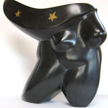 Sculpture titled "La nuit" by Bertrand Donnot, Original Artwork, Stone