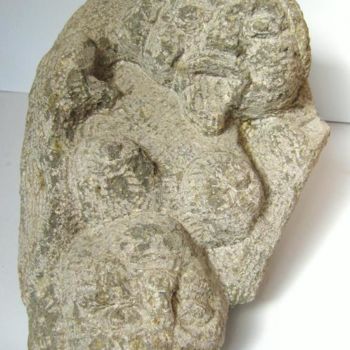 Sculpture titled "deux ménades" by Bertrand Donnot, Original Artwork, Stone