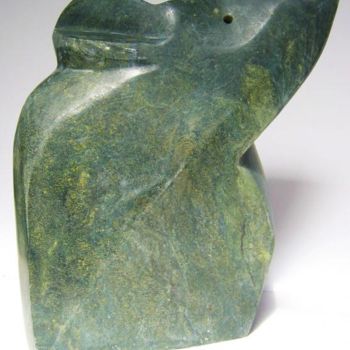 Sculpture intitulée "souris verte" par Bertrand Donnot, Œuvre d'art originale, Pierre
