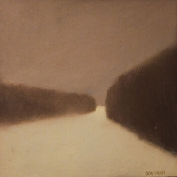 Peinture intitulée "Northem Sunrise" par Donovan, Œuvre d'art originale, Huile Monté sur Panneau de bois