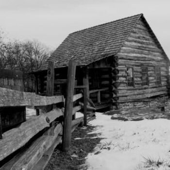 Photography titled "Old Cabin II" by Don Pritchett, Original Artwork