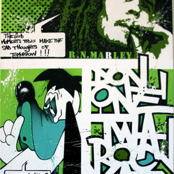 Schilderij getiteld "Robert Nesta Marley…" door Don, Origineel Kunstwerk, Graffiti