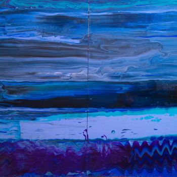 Pittura intitolato "blue-river.jpg" da Rey, Opera d'arte originale, Acrilico