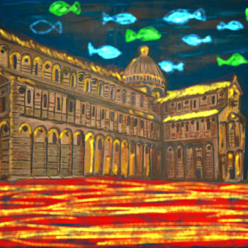 Painting titled "Pisa" by Rey, Original Artwork, Acrylic