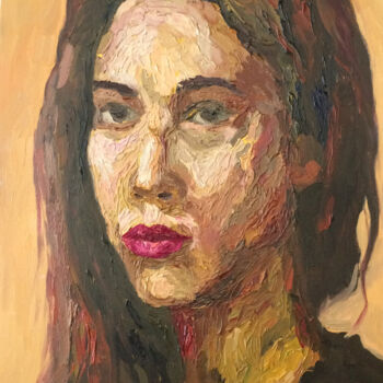 Pintura titulada "Portrait6" por Donya Mo, Obra de arte original, Oleo