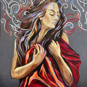 Painting titled "Figurative 8" by Donya Mo, Original Artwork, Oil