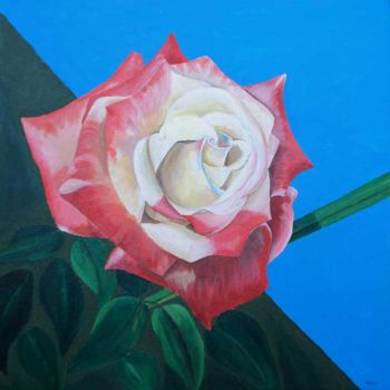 Painting titled "la rose" by Dookar Dickyi, Original Artwork