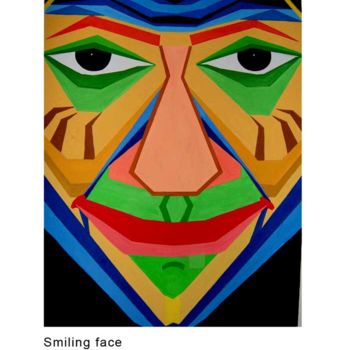 Painting titled "smily face" by Dookar Dickyi, Original Artwork