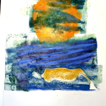 "Playa infinita" başlıklı Baskıresim Dora Márquez tarafından, Orijinal sanat, Kaligrafi