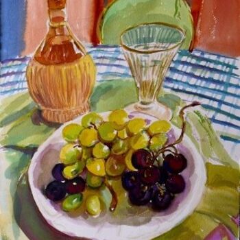 Painting titled "autumn fruit" by Doranne Alden, Original Artwork, Oil