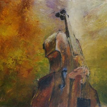 Painting titled "The Music" by Dora Stork, Original Artwork, Wax