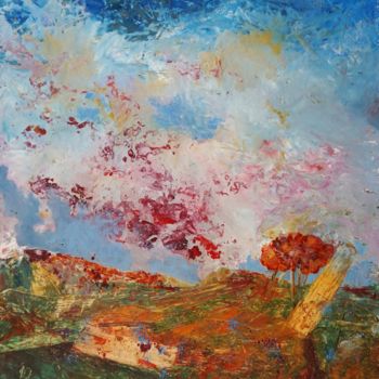 Malerei mit dem Titel "Autumn time" von Dora Stork, Original-Kunstwerk, Wachs
