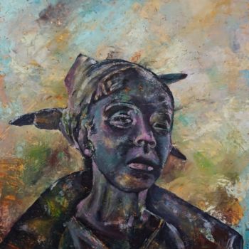 Pittura intitolato "The Selfie" da Dora Stork, Opera d'arte originale, Cera