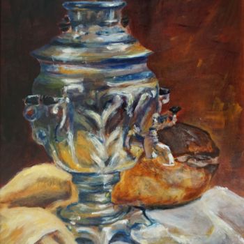 Malarstwo zatytułowany „With Rye Bread” autorstwa Dora Stork, Oryginalna praca, Akryl