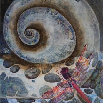 Peinture intitulée "Meeting of Worlds" par Dora Stork, Œuvre d'art originale, Acrylique