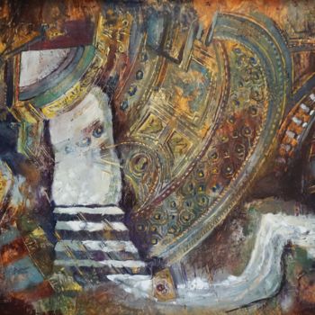 Painting titled "The Shroud  Series…" by Dora Stork, Original Artwork, Wax