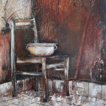 Картина под названием "Rusty still life" - Dora Stork, Подлинное произведение искусства, Воск
