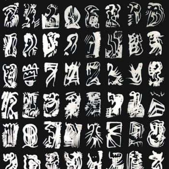 Drawing titled "Letterforming No3" by Tolja, Original Artwork