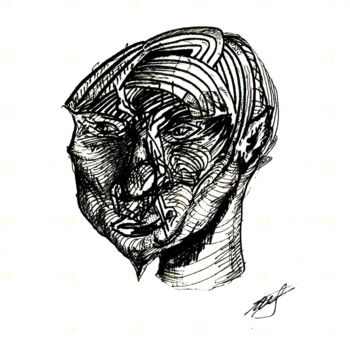 Drawing titled "Portrait" by Tolja, Original Artwork