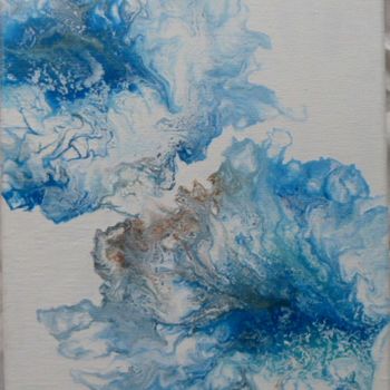 Peinture intitulée "Fleurs bleue" par Dorianne Delage, Œuvre d'art originale, Acrylique