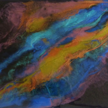 Painting titled "Nebula" by Dorianne Delage, Original Artwork, Resin