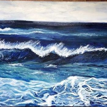 Peinture intitulée "Ocean" par Kristikob, Œuvre d'art originale, Huile