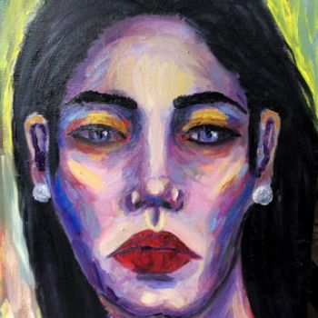 Painting titled "Woman" by Kristikob, Original Artwork, Oil
