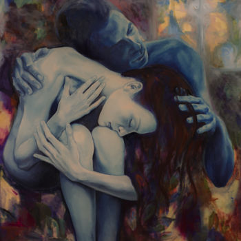 Malerei mit dem Titel "Regrets" von Dorina Costras, Original-Kunstwerk, Öl