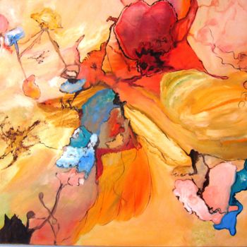 Pittura intitolato "Poppies" da Doris Cohen, Opera d'arte originale