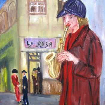 Painting titled "The Musician" by Doris Cohen, Original Artwork