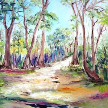 Painting titled "Deep Forest" by Doris Cohen, Original Artwork