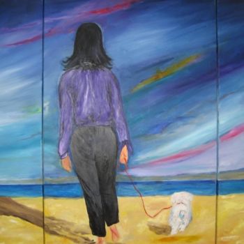 Картина под названием "Morning Walk" - Doris Cohen, Подлинное произведение искусства