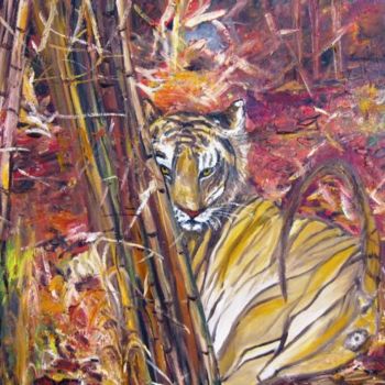 Painting titled "The Tiger" by Doris Cohen, Original Artwork
