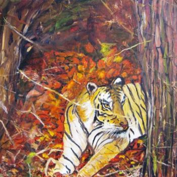 Картина под названием "The Tiger Two" - Doris Cohen, Подлинное произведение искусства