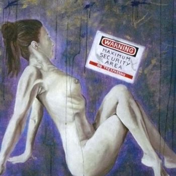 Peinture intitulée "warning" par Madorssane, Œuvre d'art originale, Huile