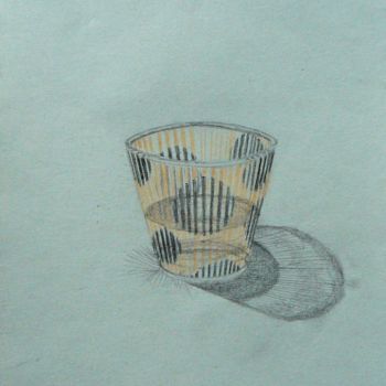 Drawing titled "verre 1" by Madorssane, Original Artwork, Other