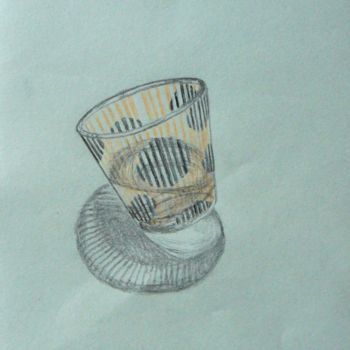 Dessin intitulée "verre 2" par Madorssane, Œuvre d'art originale, Autre