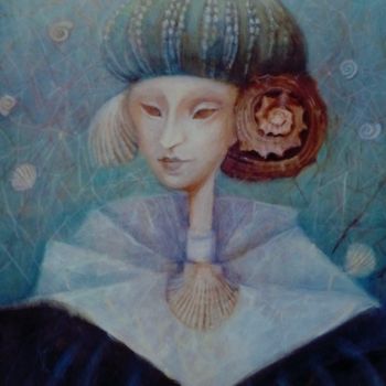 Schilderij getiteld "Musa marina" door Dorota Leniec-Lincow, Origineel Kunstwerk, Aquarel