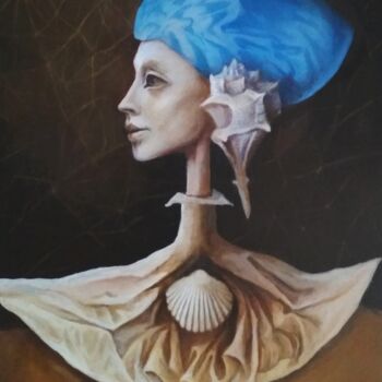 Картина под названием "Musa" - Dorota Leniec-Lincow, Подлинное произведение искусства, Масло